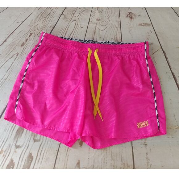 Soffe Zebra Print Hot Pink Shorts 90s Y2K Juniors Size M (CL) - Picture 1 of 6